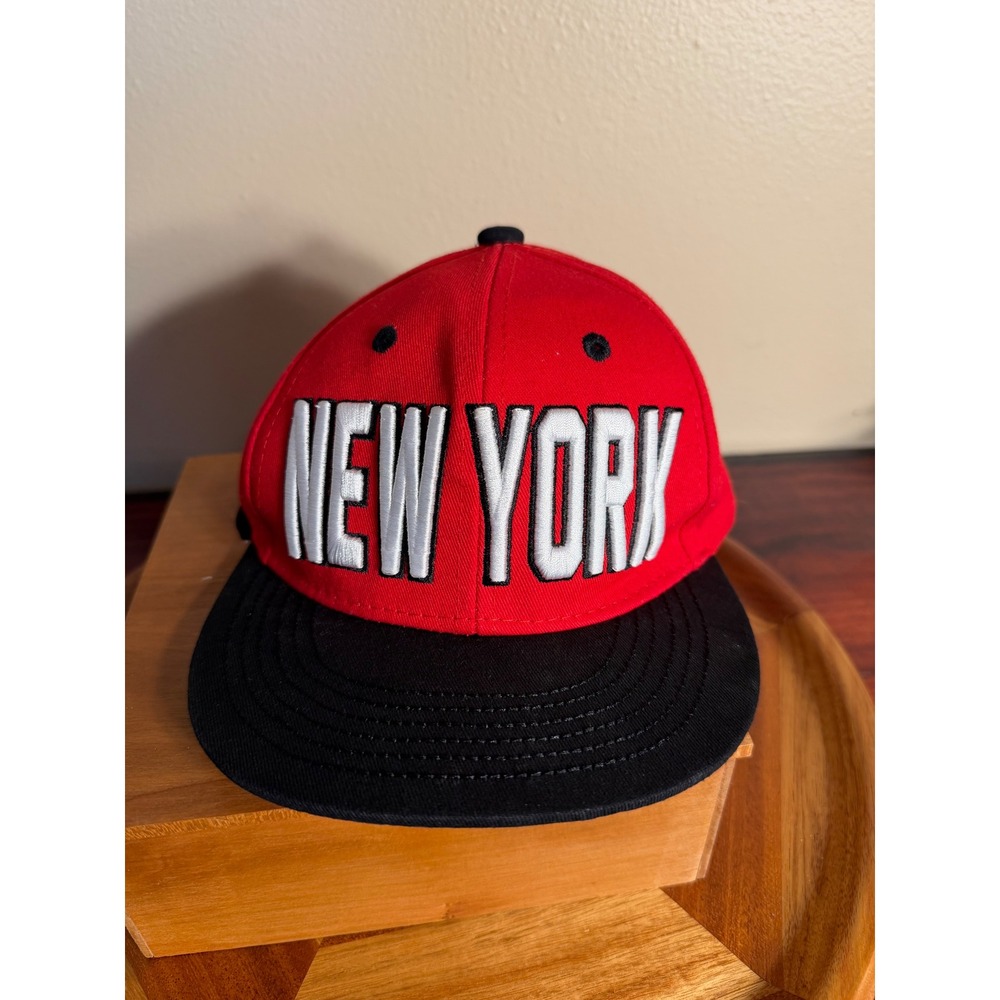 Elidan New York Snapback Hat Red Black Flat Brim Kids Adjustable Baseball Cap